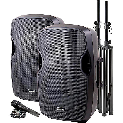 Gemini PA-SYS15 Complete Dual Speaker PA Package