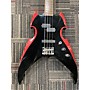 Used Silvertone PAUL STANLEY Electric Bass Guitar BLACK AND RED