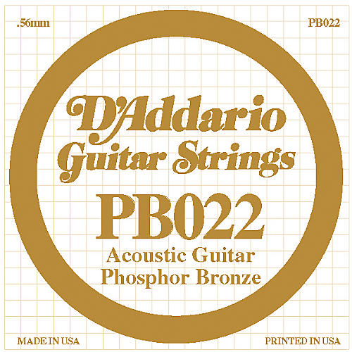 PB022 Phosphor Bronze Single Acoustic Guitar String