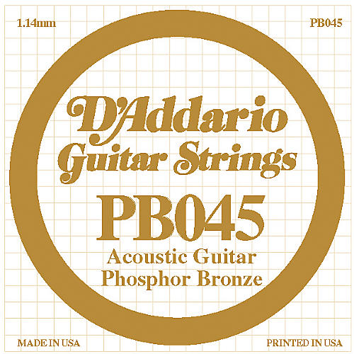 PB045 Phosphor Bronze Single Acoustic String