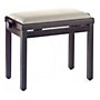 Musician's Gear PB39 Adjustable-Height Piano Bench Beige Velvet Top Rosewood Matte Finish