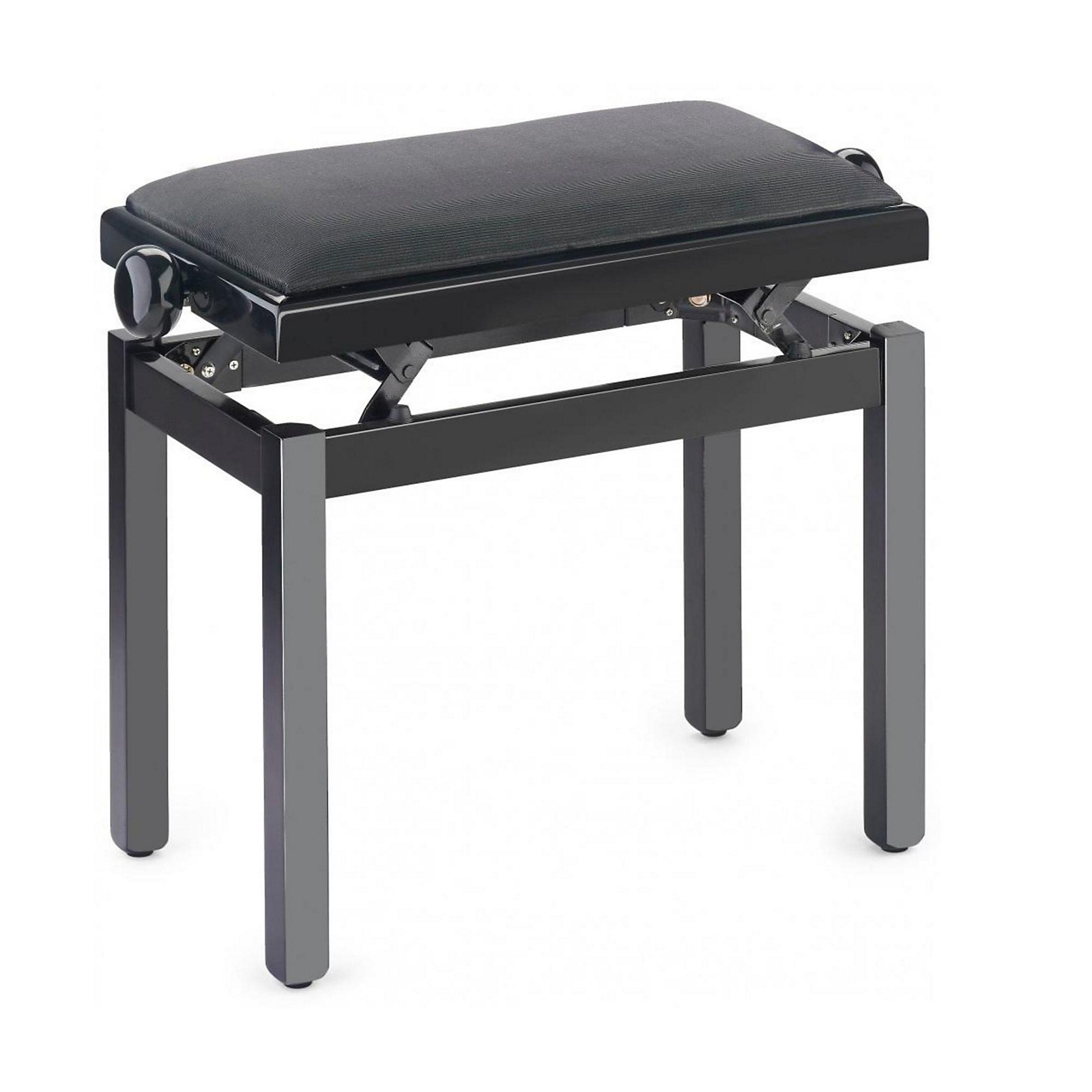 Musician's Gear PB39 Adjustable-Height Piano Bench Black Velvet Top