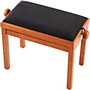 Musician's Gear PB39 Adjustable-Height Piano Bench Black Velvet Top Cherry Matte Finish