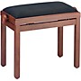 Musician's Gear PB39 Adjustable-Height Piano Bench Black Velvet Top Mahogany Matte Finish