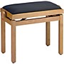 Musician's Gear PB39 Adjustable-Height Piano Bench Black Velvet Top Natural Matte Finish