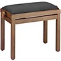 Musician's Gear PB39 Adjustable-Height Piano Bench Black Velvet Top Walnut Matte Finish