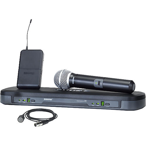 PG Dual Channel Lavalier and Handheld Wireless Microphone System