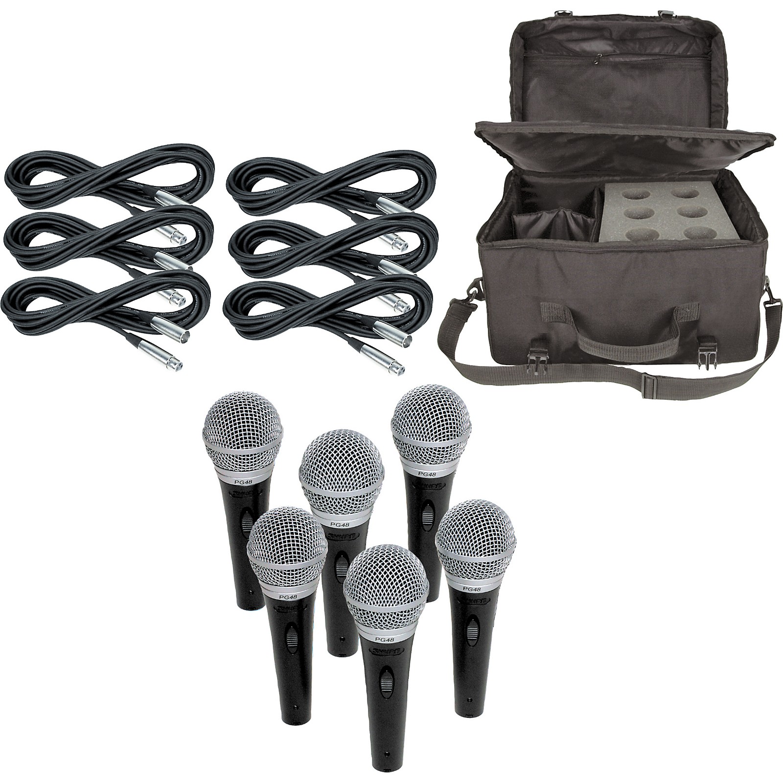 Shure PG48 6-Pack Mic Kit | Musician's Friend