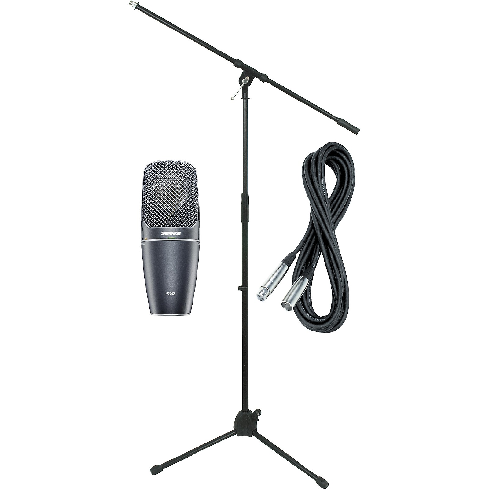 Shure PGA42 Condenser Mic with Cable and Stand Musician's Friend