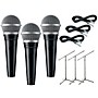 Shure PGA48 Mic and Stand Kit 3-Pack