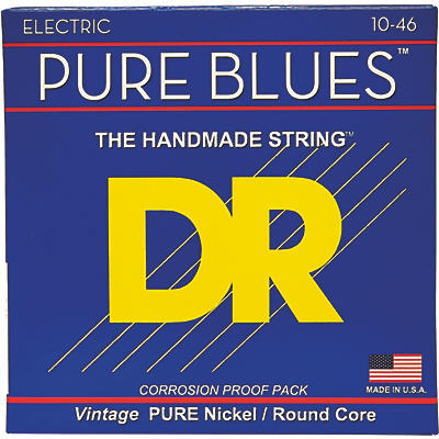 DR Strings PHR10 Pure Blues Nickel Electric Guitar Strings - Medium (10-46)