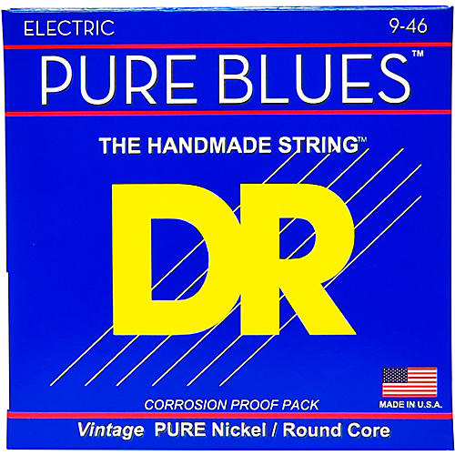 DR Strings PHR9/46 Pure Blues Nickel Lite'n'Heavy Electric Guitar Strings