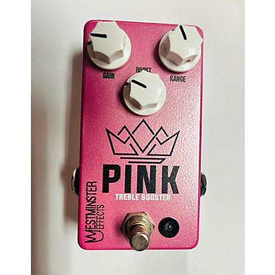 Westminster PINK TREBLE BOOSTER Effect Pedal