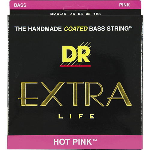 PKB-45 Hot Pink 4 String Coated Medium Bass Guitar Strings