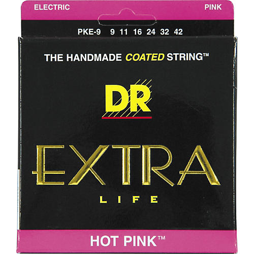PKE-9 Hot Pink Coated Lite Electric Guitar Strings