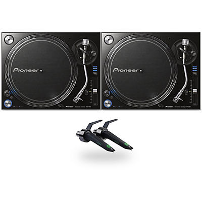 Pioneer DJ PLX-1000 Direct-Drive Professional Turntable Pair with Ortofon Concorde Mix Cartridge Twin Pack
