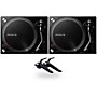 Pioneer DJ PLX-500 Direct-Drive Professional Turntable Pair (Black) with Ortofon Concorde Mix Cartridge Twin Pack