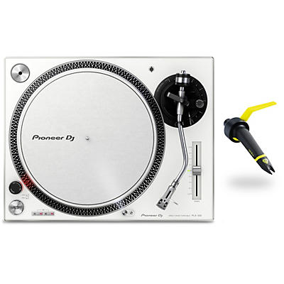 Pioneer DJ PLX-500 Direct-Drive Professional Turntable (White) with Ortofon Concorde Club Cartridge
