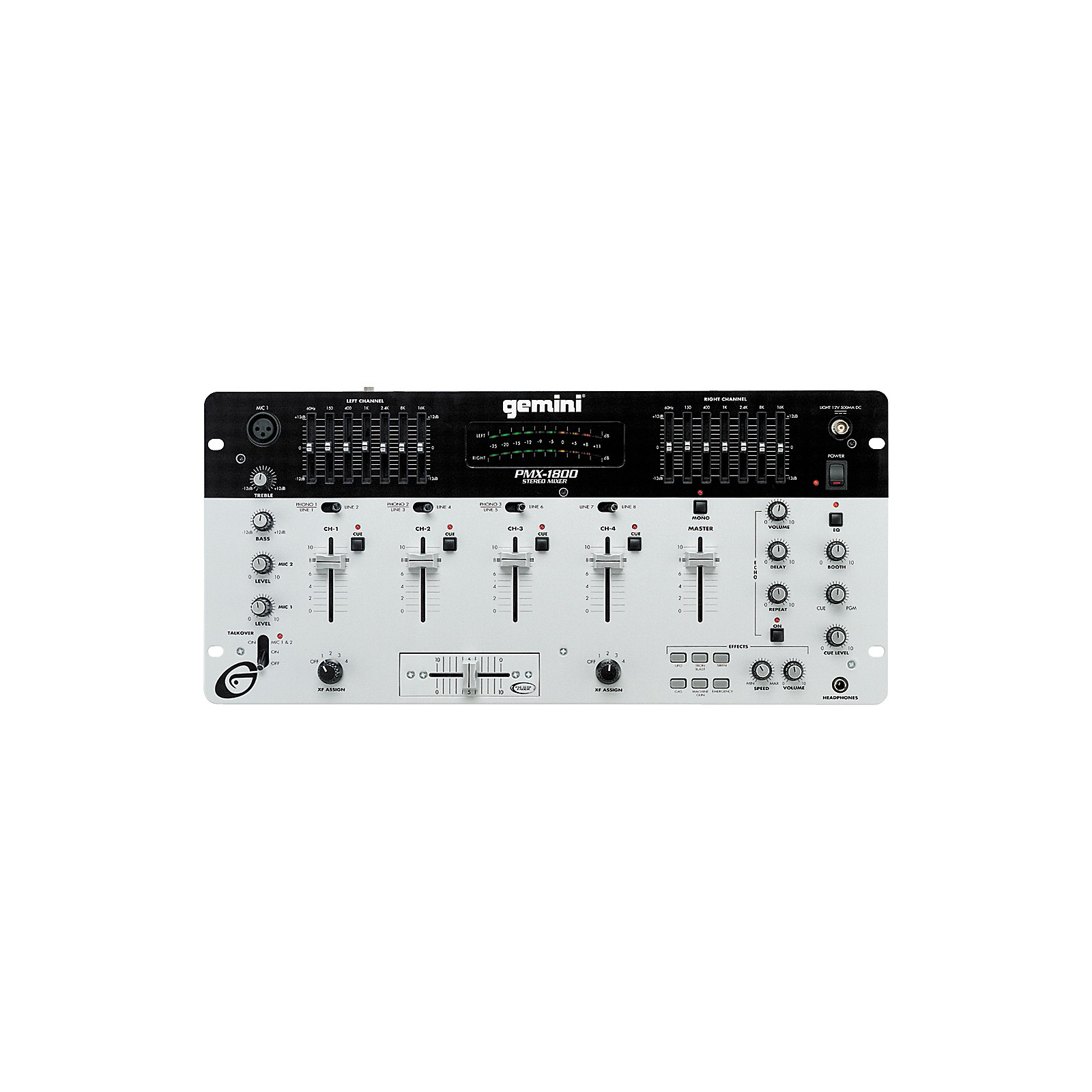 Gemini PMX1800 4 Channel DJ Mixer with FX Musician's Friend