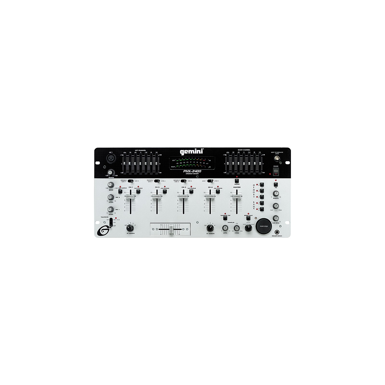 Gemini PMX2400 FourChannel DJ Mixer with Sampler Musician's Friend
