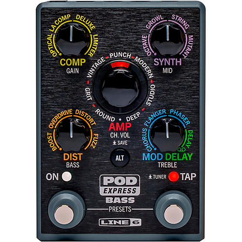 Line 6 POD Express Bass Effects Pedal Black