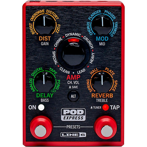 Line 6 POD Express Guitar Effects Processor Condition 1 - Mint Red
