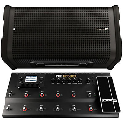 Line 6 POD HD500X Multi-Effects Processor With StageSource L2M Amp/Loudspeaker