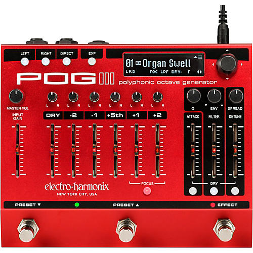 Electro-Harmonix POG3 Poly Octave Generator Effects Pedal Condition 1 - Mint Red