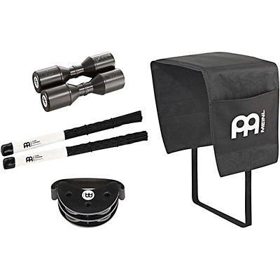 MEINL PP-8 Cajon Accessory Pack with Cajon Blanket, Brushes, Live Shaker and Free Compact Foot Tambourine