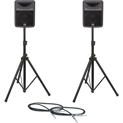 PR 10 Speaker Pair with Stands and Cables