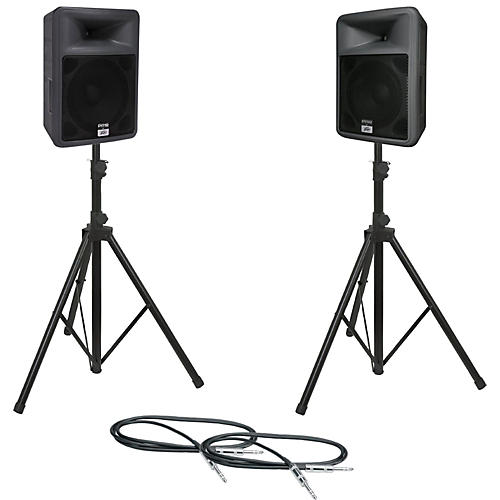 PR 12 Speaker Pair with Stands and Cables