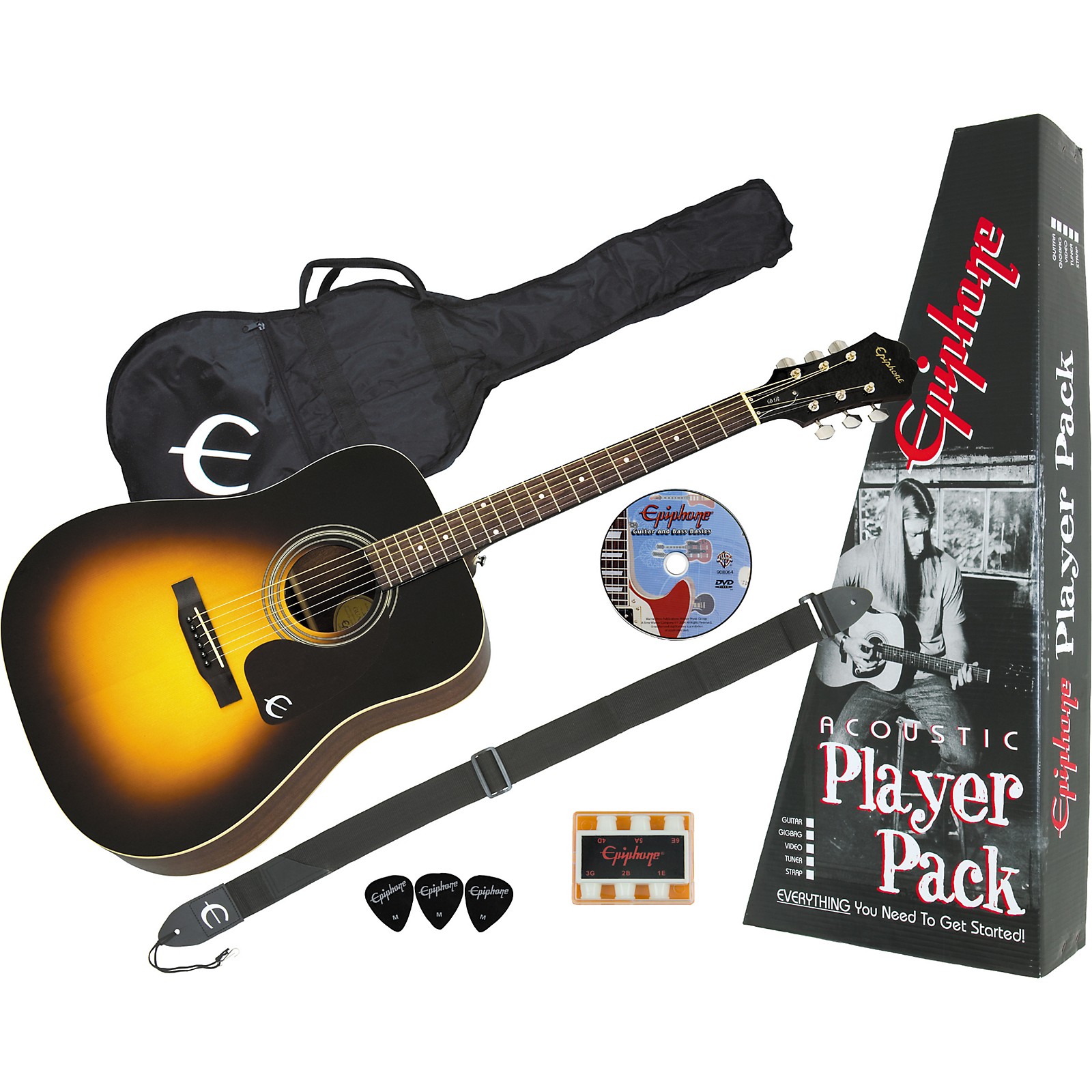 Epiphone PR150 Acoustic Guitar Value Pack Musician's Friend
