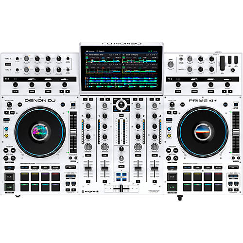 Denon DJ PRIME 4+ Standalone Streaming 4-Channel DJ Controller Condition 1 - Mint  White