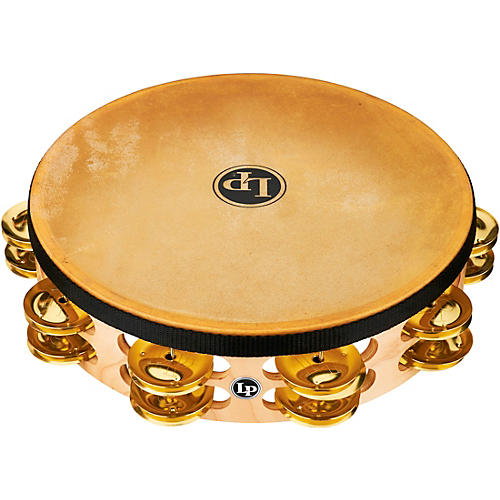 LP Pro Double Row Headed Tambourine Condition 1 - Mint 10 in. Brass