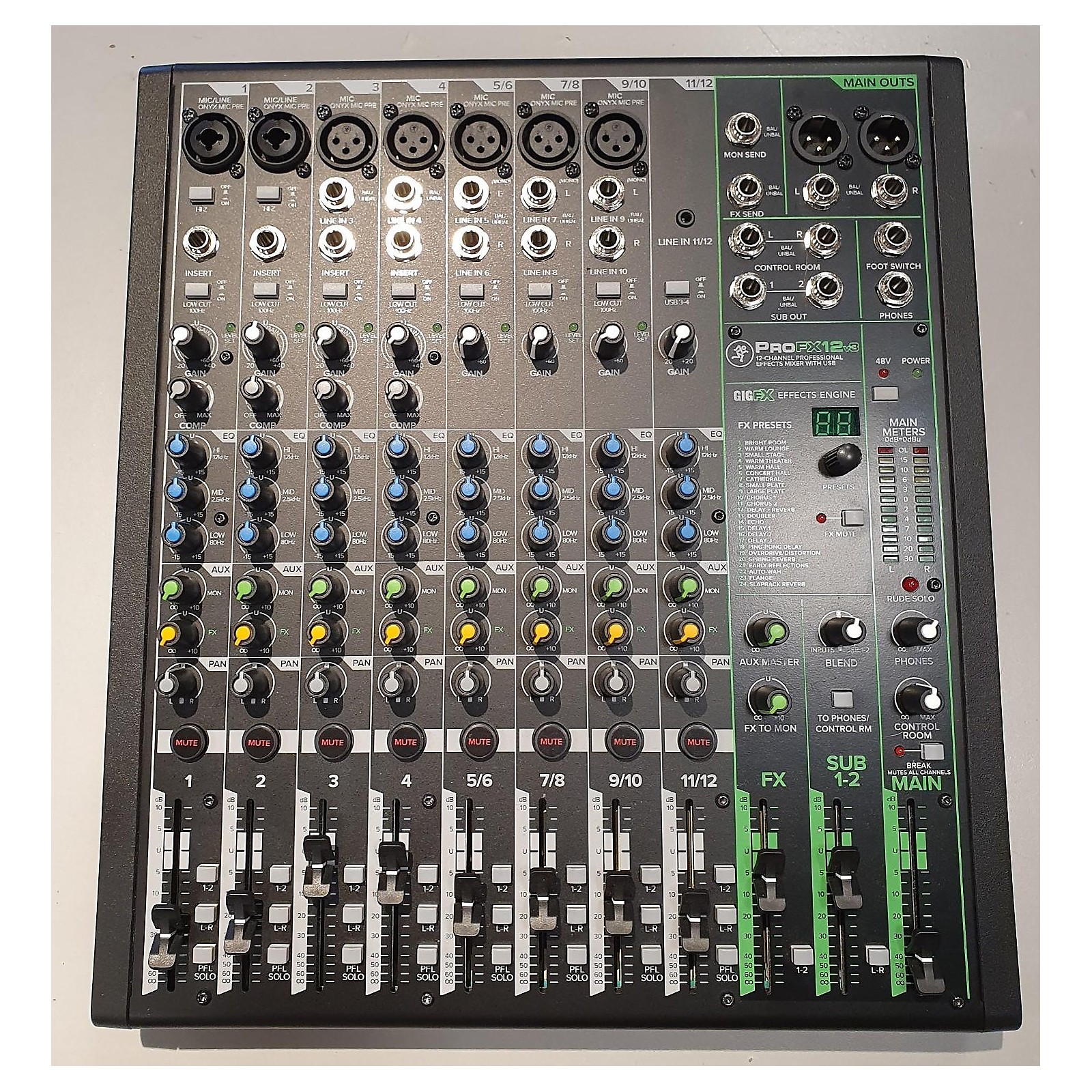 Used Mackie PROFX12 Unpowered Mixer | Musician's Friend