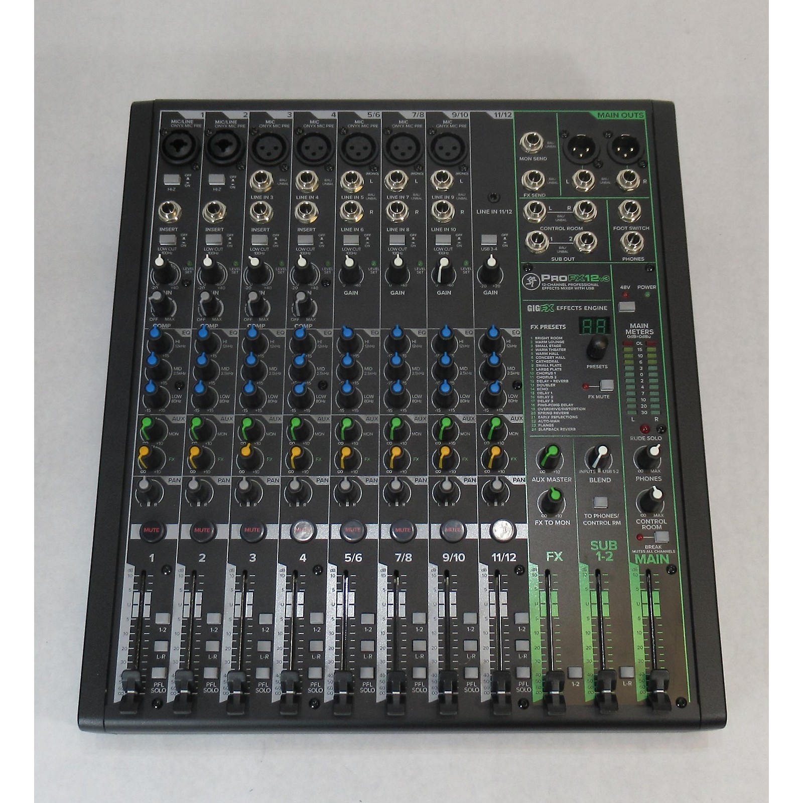 Used Mackie PROFX12 V3 Unpowered Mixer Musician's Friend