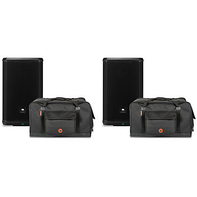 JBL PRX912 Powered Speaker Pair With Road Runner Bags