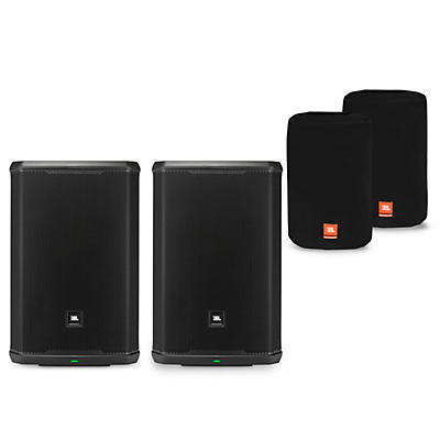 JBL PRX915 15" 1,000W Powered Speaker Pair Package With Covers