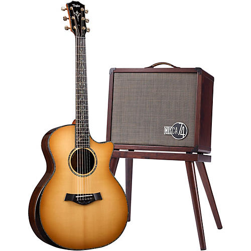 Taylor PS14c Brazilian Rosewood 50th Anniversary Limited-Edition Grand Auditorium Acoustic-Electric Guitar With Matching Circa 74 Amp Honey Sunburst