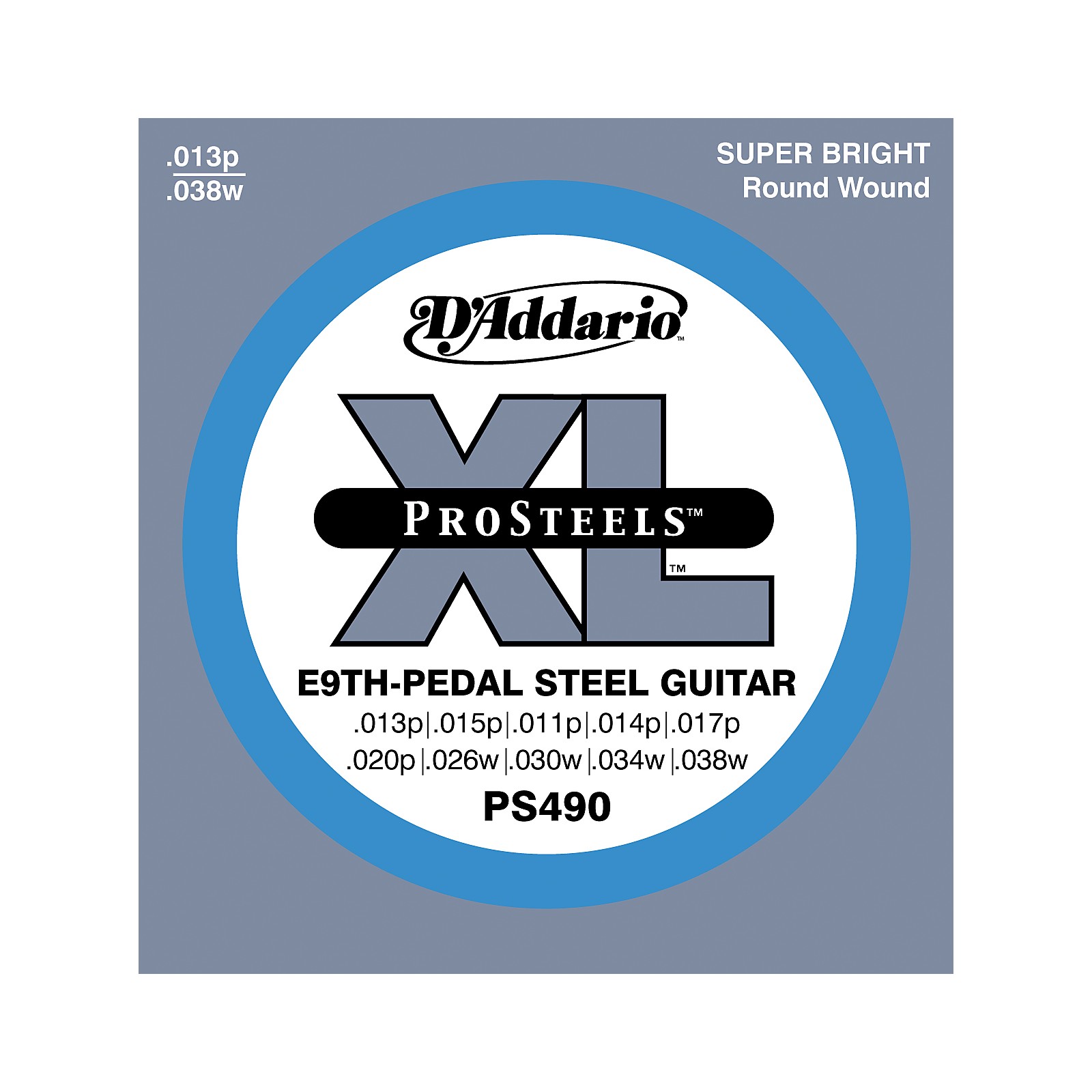D'Addario PS490 ProSteels E9th Pedal Steel Guitar Strings Musician's