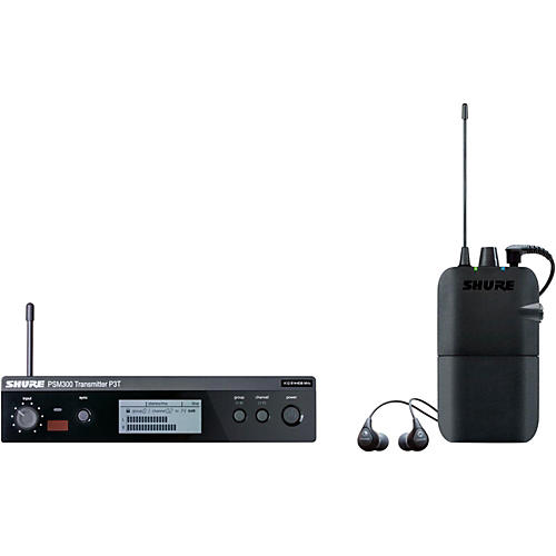Shure PSM 300 Wireless Personal Monitoring System With SE112-GR Earphones Band G20 Gray