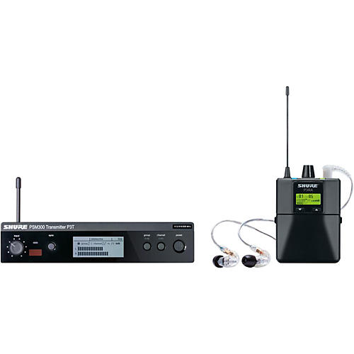 Shure PSM 300 Wireless Personal Monitoring System With SE215-CL Earphones Band G20 Clear