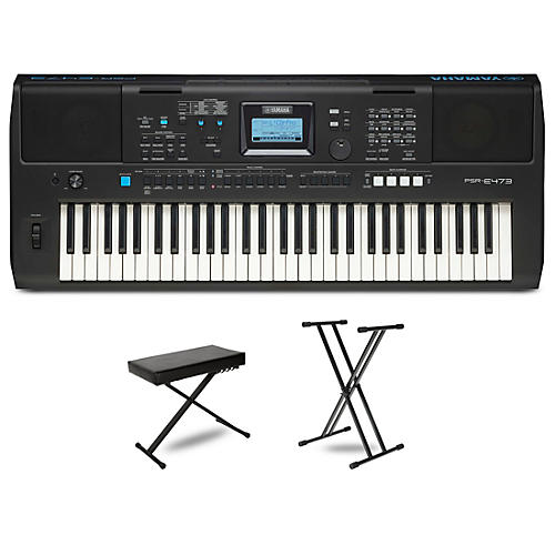 Yamaha PSR-E473 High-Level Portable Keyboard Package Essentials Package