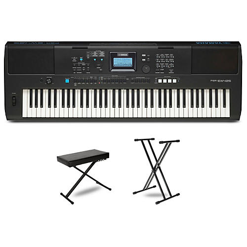 Yamaha PSR-EW425 High-Level Portable Keyboard Package Essentials Package