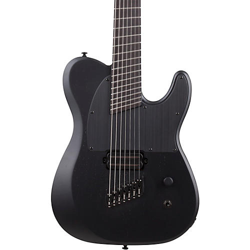 Schecter Guitar Research PT-7 MS Black Ops 7-String Electric Guitar Satin Black Open Pore