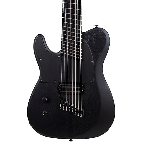 Schecter Guitar Research PT-8 MS Black Ops Left Handed Electric Guitar Satin Black Open Pore