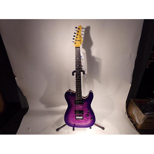 Schecter Guitar Research PT Classic Solid Body Electric Guitar Purple Burst