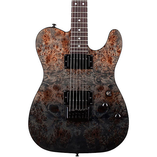 Schecter Guitar Research PT Standard Electric Guitar Black Fade Burst Burl