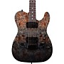 Schecter Guitar Research PT Standard Electric Guitar Black Fade Burst Burl