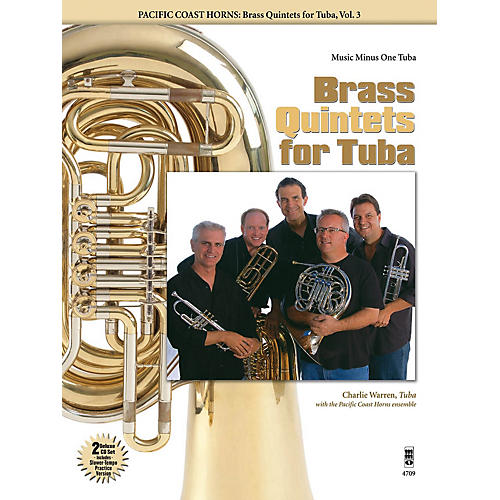 Music Minus One Pacific Coast Horns - Brass Quintets for Tuba, Vol. 3 Music Minus One Series Softcover with CD
